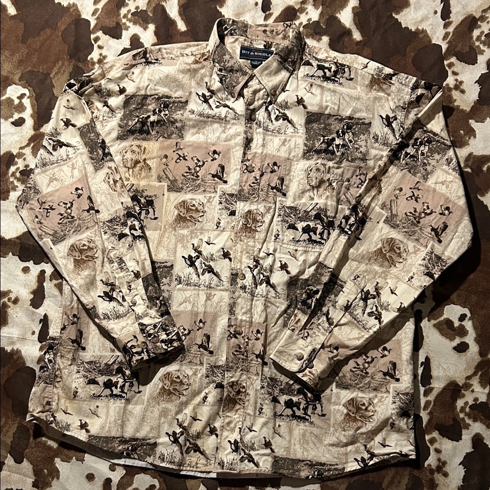 Bit & Bridle Outfitters Long Sleeve Button Up Shirt L